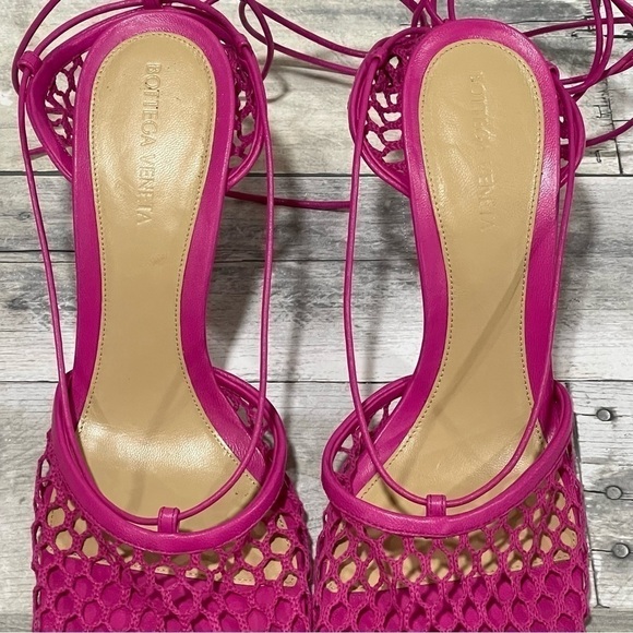 BOTTEGA VENETA Stretch Ankle Strap Sandals - Hollyhock pink - Sz - 11 US / 41 EU - Picture 12 of 15